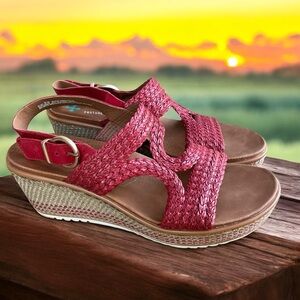 Baretraps Elsa Platform Wedge Sandals | Size 9M | Neutral Beige